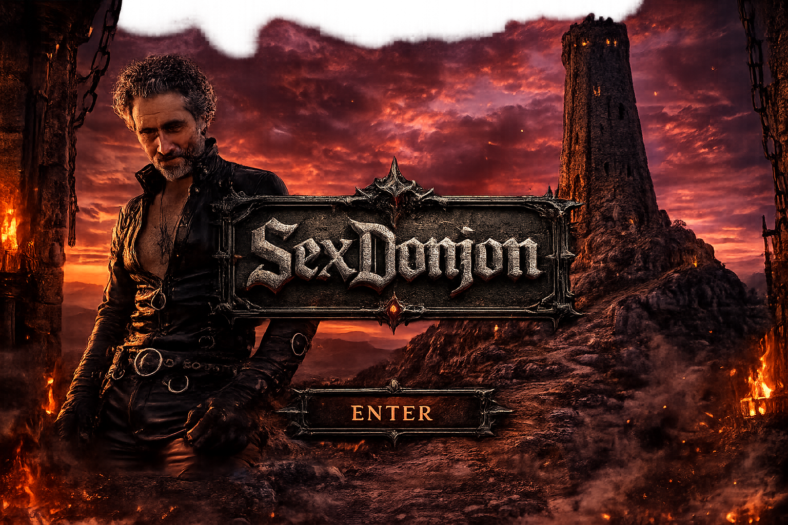 SexDonjon devant un donjon au coucher du soleil